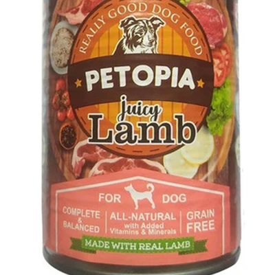 Gambar Petopia 380 Gr Makanan Anjing Basah Adult Juicy Lamb