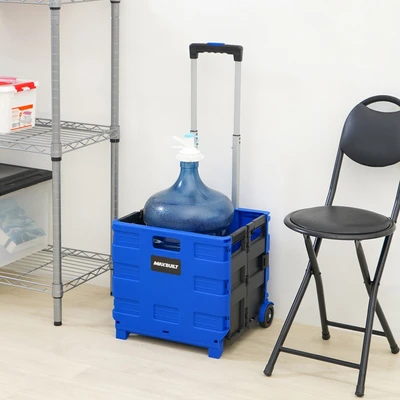 Gambar Maxbuilt Troli Lipat Portabel 25 Kg - Biru