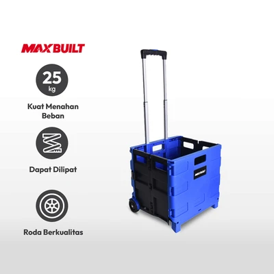 Gambar Maxbuilt Troli Lipat Portabel 25 Kg - Biru