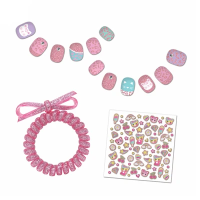 Gambar Hot Focus Set Dazzle Nail And Spiral Hair Tie Brcelet