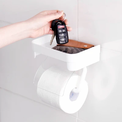Gambar Informa Holder Tisu Toilet Gulung Dengan Rak - Putih