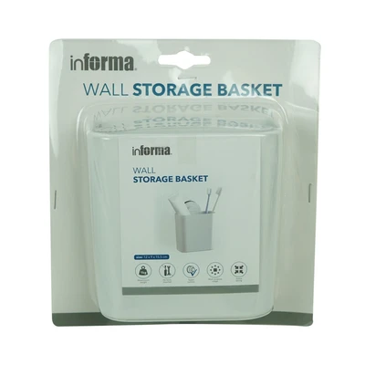 Gambar Informa Keranjang Rak Dinding Kamar Mandi 12x9x15.5 cm - Putih