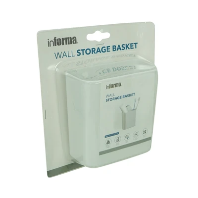 Gambar Informa Keranjang Rak Dinding Kamar Mandi 12x9x15.5 cm - Putih