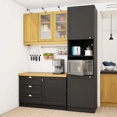 Gambar Informa 1.2 Mtr Irish I I Kitchen Set - Toppan Oak