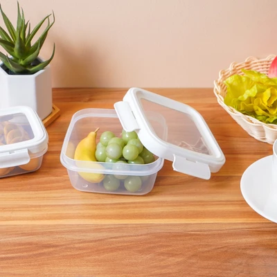 Gambar Appetite Ario Wadah Makanan Square Set 3 pcs Transparan