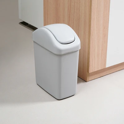 Gambar Informa Tempat Sampah Tutup Swing Plastik Rectangular 6.5 Liter - Abu-Abu