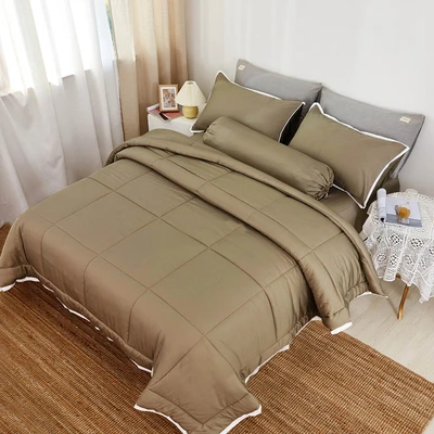 Gambar Informa 160x200 cm Set 5 Pcs Seprai Queen Bambu - Cokelat