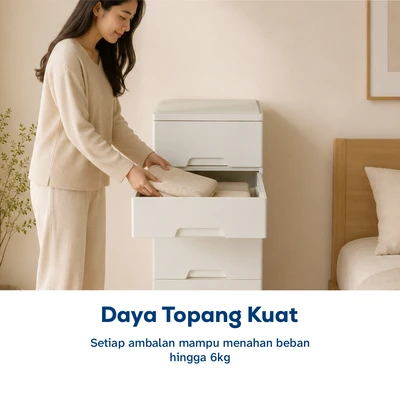 Gambar Informa Ivy Laci Penyimpanan 5 Tingkat - Ivory