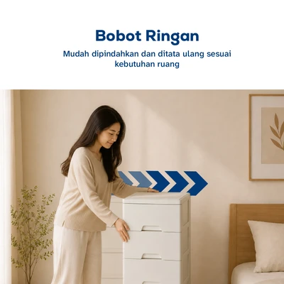 Gambar Informa Ivy Laci Penyimpanan 5 Tingkat - Ivory