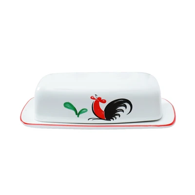 Gambar Kopin Porcelain Wadah Mentega Keramik Kukuruyuk - Putih