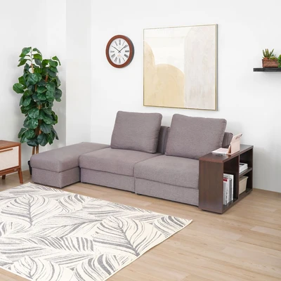 Gambar Informa Cordova Sofa Fabric 3 Seater Dengan Penyimpanan - Abu-abu