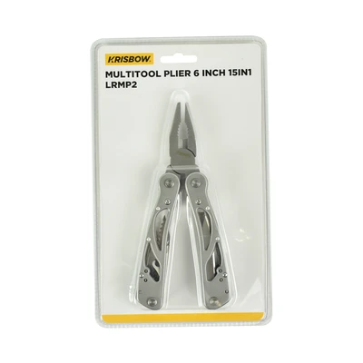 Gambar Krisbow Tang Multifungsi 15 cm 15 In 1 Lrmp2 - Silver
