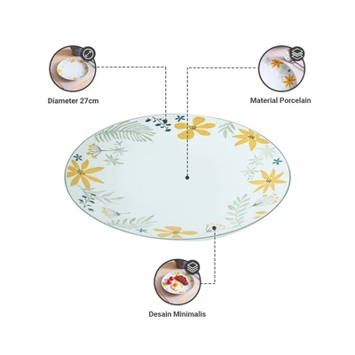 Gambar Appetite Pallete Felicia Piring Makan Porcelain Set 6 pcs - Kuning