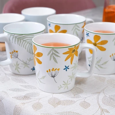 Gambar Appetite Mug Porcelain Pallete Felicia 325 ml Set 6 pcs - Kuning