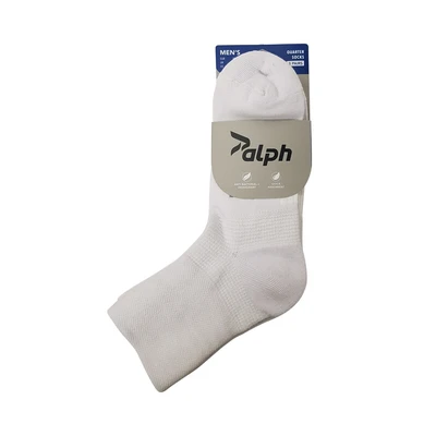 Gambar Alph Set 3 Pcs Kaus Kaki Pria Premium Quarter - Putih