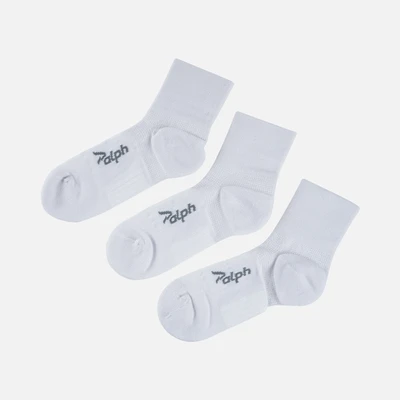 Gambar Alph Set 3 Pcs Kaus Kaki Wanita Premium Quarter - Putih