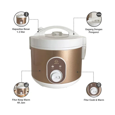 Gambar Kels 1.2 Ltr Rice Cooker Wesley - Gold