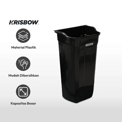 Gambar Krisbow Tempat Sampah Plastik Gathering Ware Big - Hitam