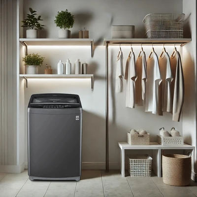 Gambar LG Mesin Cuci Top Loading 13 kg T23 13VSAB - Hitam