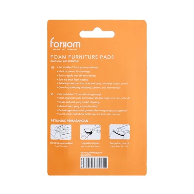 Gambar Forhom Alas Kaki Meja Persegi 3.8x3.8 cm Set 12 pcs