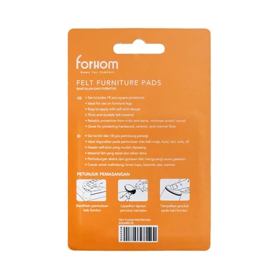 Gambar Forhom Alas Kaki Meja Persegi 3x3 cm Set 18 pcs