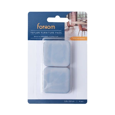 Gambar Forhom Alas Kaki Furnitur Teflon Persegi 3.8x3.8 cm Set 4 pcs