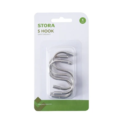 Gambar Stora Gantungan Bentuk S 4x3.5x0.37 cm Set 4 pcs