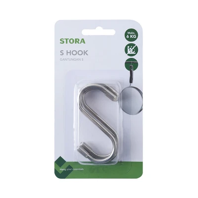 Gambar Stora Set 4 Pcs Gantungan Bentuk S 6x3.5x0.36 cm