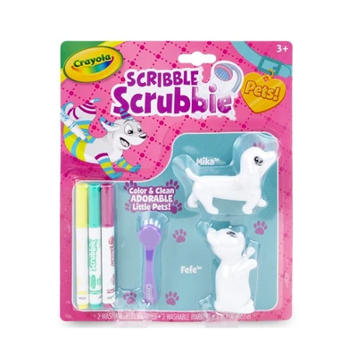 Gambar Crayola Set Scribble Scrubble Pet Dog Cat 6p 747254