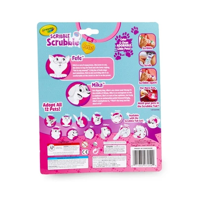Gambar Crayola Set Scribble Scrubble Pet Dog Cat 6p 747254