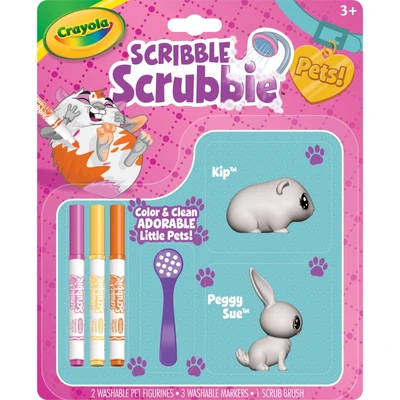 Gambar Crayola Set Scribble Scrubble Pet Hamster 6p 747255