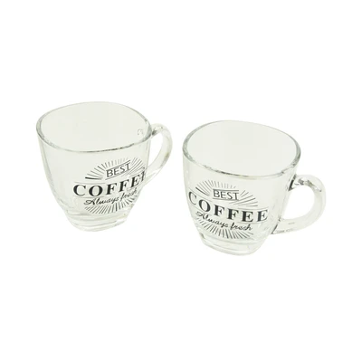 Gambar Appetite Cangkir Kopi Dengan Rak Gantung Lingkaran Set 6 pcs Transparan