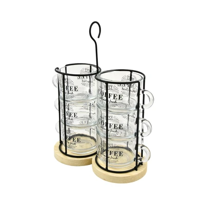 Gambar Appetite Cangkir Kopi Dengan Rak Susun Set 6 pcs