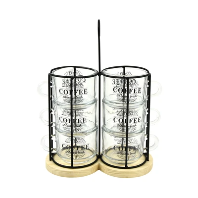 Gambar Appetite Cangkir Kopi Dengan Rak Susun Set 6 pcs