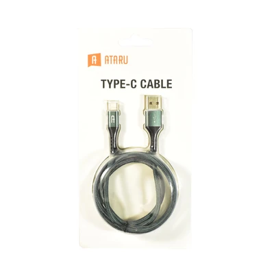 Gambar Ataru Kabel USB-C Nylon Braided - Hijau