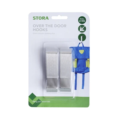 Gambar Stora Set 2 Pcs Gantungan Pakaian Pintu Ss Ht59