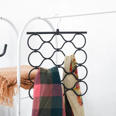 Gambar Informa Hanger Scarf Plastik ABS Anti Slip Dengan 12 Lubang 37 cm - Hitam