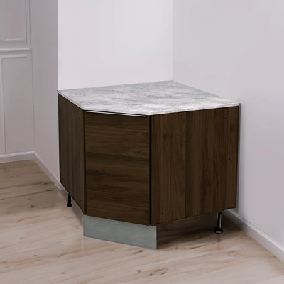 Gambar Informa Prescoot Kabinet Sudut Bawah Dapur - Cokelat Walnut
