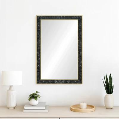 Gambar Informa Cermin Dinding Dekorasi Plastik 60x90 cm - Hitam Marble
