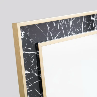 Gambar Informa Cermin Lantai Plastik 45x150 cm - Hitam Marble