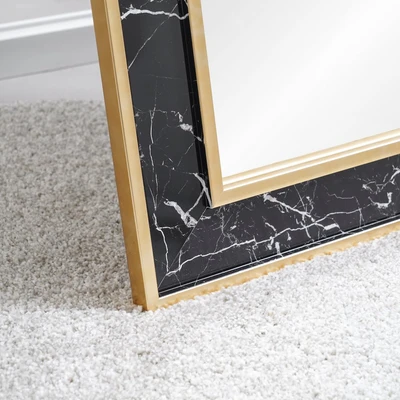 Gambar Informa Cermin Lantai Plastik 45x150 cm - Hitam Marble