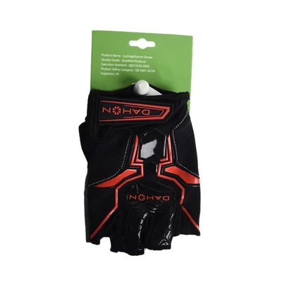 Gambar Dahon Sarung Tangan Sepeda Ukuran L - Merah/Hitam