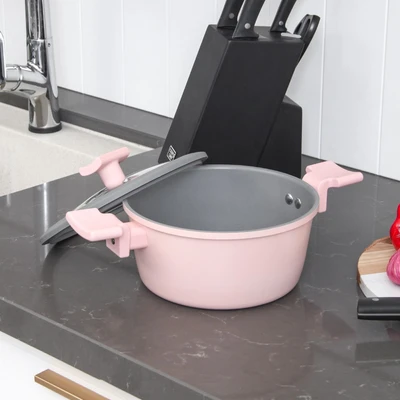 Gambar Cooking Color 20 Cm Hartley Panci Casserole - Pink