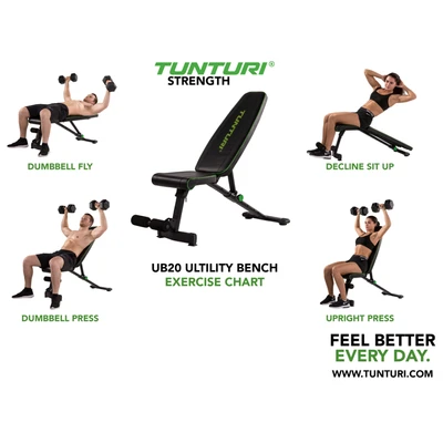 Gambar Tunturi Adjustable Bench Ub 20 - Hitam