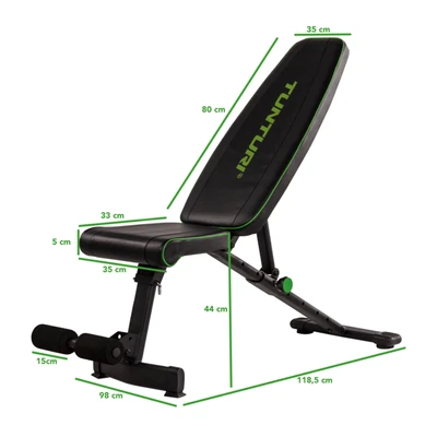 Gambar Tunturi Adjustable Bench Ub 20 - Hitam