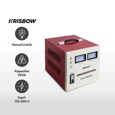 Gambar Krisbow Stabilizer Analog 3 Kva - Merah