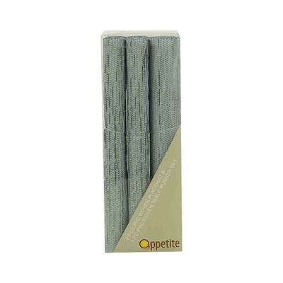 Gambar Appetite Tatakan Piring & Table Runner Woven 30X178 cm Set 5 pcs - Abu-Abu