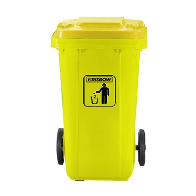 Gambar Krisbow 100 Ltr Tempat Sampah Plastik Outdoor - Kuning