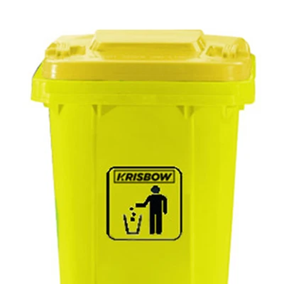 Gambar Krisbow 100 Ltr Tempat Sampah Plastik Outdoor - Kuning