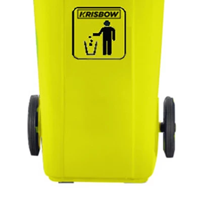 Gambar Krisbow 100 Ltr Tempat Sampah Plastik Outdoor - Kuning